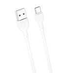 XO-kabel NB200 USB – USB-C 2,0 m 2,1A vit