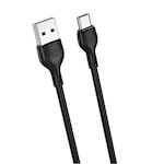 XO-kabel NB200 USB – USB-C 2,0 m 2,1A svart