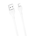 XO-kabel NB200 USB – Lightning 2,0 m 2,1A vit