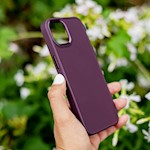 Satinskål för Samsung Galaxy S21 i vinröd
