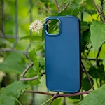Satinfodral till Samsung Galaxy S24 mörkblå