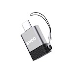 BWOO Adapter USB – USB-C Grå OTG BZ-35
