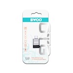 BWOO Adapter USB – USB-C Grå OTG BZ-35