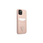 Guess fodral för iPhone 13 6,1" GUHCP13MPSATPP hårdfodral rosa Saffiano Double Card Triangle