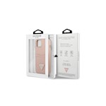 Guess fodral för iPhone 13 6,1" GUHCP13MPSATPP hårdfodral rosa Saffiano Double Card Triangle