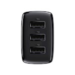 Baseus väggladdare Kompakt 3 x USB svart 17W