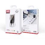 XO Clear väggladdare CE05 PD 30W QC 3.0 18W 1x USB 1x USB-C brun
