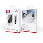 XO Clear väggladdare CE05 PD 30W QC 3.0 18W 1x USB 1x USB-C brun + USB-C – Lightning-kabel