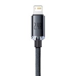 Baseus kabel Crystal Shine USB – Lightning 1,2 m 2,4A svart