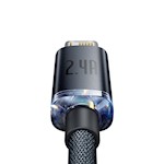 Baseus kabel Crystal Shine USB – Lightning 1,2 m 2,4A svart