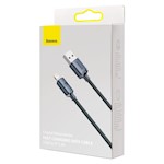 Baseus kabel Crystal Shine USB – Lightning 1,2 m 2,4A svart