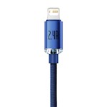 Baseus kabel Crystal Shine USB – Lightning 1,2 m 2,4A blå