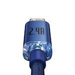 Baseus kabel Crystal Shine USB – Lightning 1,2 m 2,4A blå