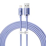 Baseus kabel Crystal Shine USB – Lightning 2,0 m 2,4A lila