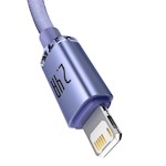 Baseus kabel Crystal Shine USB – Lightning 2,0 m 2,4A lila