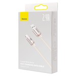 Baseus kabel Crystal Shine USB – Lightning 1,2 m 2,4A rosa