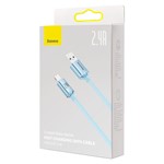 Baseus-kabel Crystal Shine USB – Lightning 2,0 m 2,4A himmelsblå