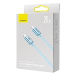 Baseus sladd Crystal Shine USB-C – Lightning 1,2 m 20W himmelsblå
