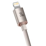 Baseus kabel Crystal Shine USB-C – Lightning 1,2 m 20W rosa