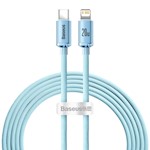 Baseus-kabel Crystal Shine USB-C – Lightning 2,0 m 20W himmelsblå