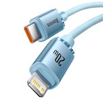 Baseus-kabel Crystal Shine USB-C – Lightning 2,0 m 20W himmelsblå