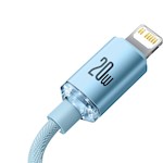 Baseus-kabel Crystal Shine USB-C – Lightning 2,0 m 20W himmelsblå