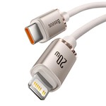 Baseus kabel Crystal Shine USB-C – Lightning 2,0 m 20W rosa