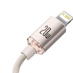 Baseus kabel Crystal Shine USB-C – Lightning 2,0 m 20W rosa