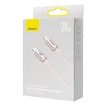 Baseus kabel Crystal Shine USB-C – Lightning 2,0 m 20W rosa