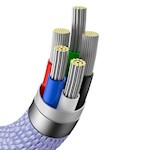 Baseus kabel Crystal Shine USB-C – Lightning 1,2 m 20W lila