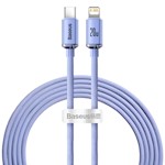 Baseus kabel Crystal Shine USB-C – Lightning 2,0 m 20W lila