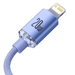 Baseus kabel Crystal Shine USB-C – Lightning 2,0 m 20W lila