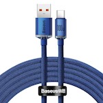 Baseus sladd Crystal Shine USB – USB-C 2,0 m 100W blå