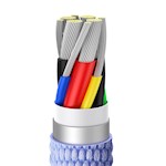 Baseus sladd Crystal Shine USB-C – USB-C 1,2 m 100W lila