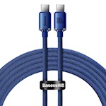 Baseus sladd Crystal Shine USB-C – USB-C 2,0 m 100W blå