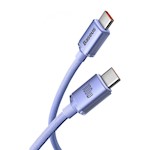 Baseus kabel Crystal Shine USB-C – USB-C 2,0 m 100W lila