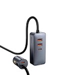 Baseus bilopladdare Share Together 2in1 PD 120W 2x USB 2x USB-C grå