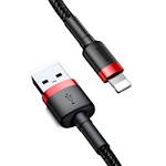 Baseus sladd Cafule USB – Lightning 1,0 m 2,4A röd-svart