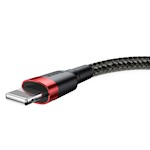 Baseus sladd Cafule USB – Lightning 1,0 m 2,4A röd-svart