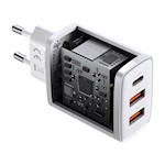 Baseus väggladdare Kompakt PD 30W 1x USB-C 2x USB vit