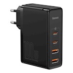 Baseus väggladdare GaN2 Pro PD 100W 2x USB-C 2x USB svart