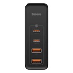 Baseus väggladdare GaN2 Pro PD 100W 2x USB-C 2x USB svart