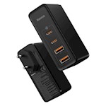 Baseus väggladdare GaN2 Pro PD 100W 2x USB-C 2x USB svart