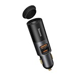 Baseus bilopladdare Share Together PD 120W 1x USB 1x USB-C grå med tändarsuttag