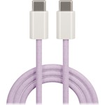 Maxlife MXUC-06 sladd USB-C – USB-C 1,0 m 20W lila nylon