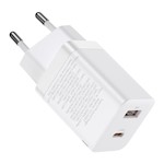Baseus väggladdare Super Si PD 30W 1x USB-C 1x USB vit