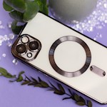Färg Chrome Mag-fodral för iPhone 16e svart