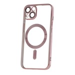 Färg Chrome Mag-fodral för iPhone 15 6,1" roséguld