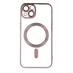 Färg Chrome Mag-fodral för iPhone 15 6,1" roséguld