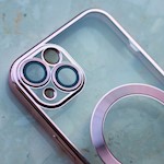 Färg Chrome Mag-fodral för iPhone 15 6,1" roséguld